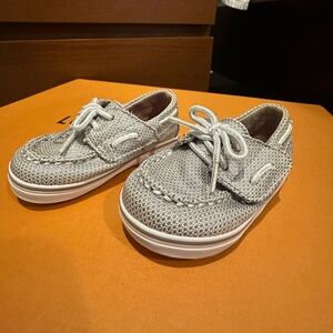 Sperry girls metallic top sider shoes